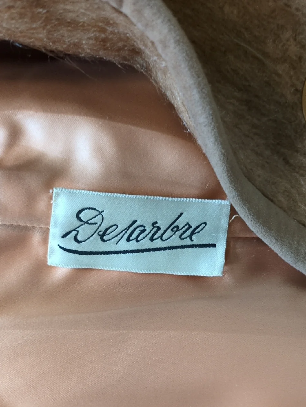 Vintage Women's Long Camel Wool Coat - Tan - Picture 9 of 9
